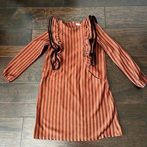 LiLou Black/Brown striped dress; size 12